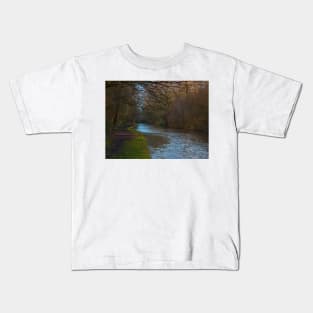 Canal under Cover in the winters sun Kids T-Shirt